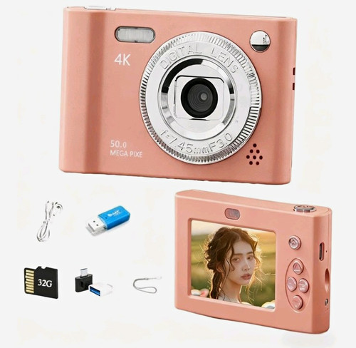 Compact digital camera - camera, pink