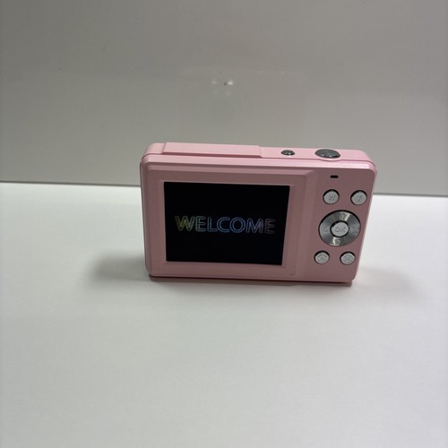 Pink digital camera with - pink, sd