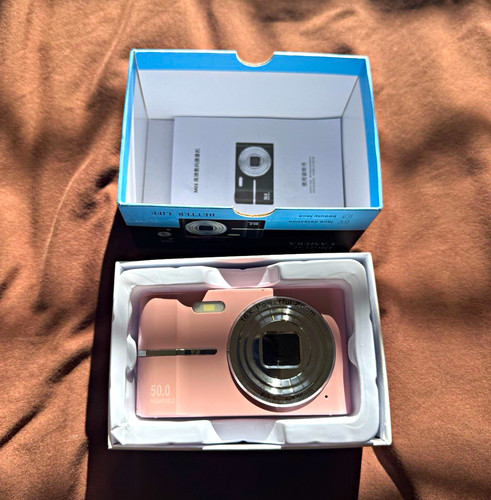 Pink compact digital - pink, camera