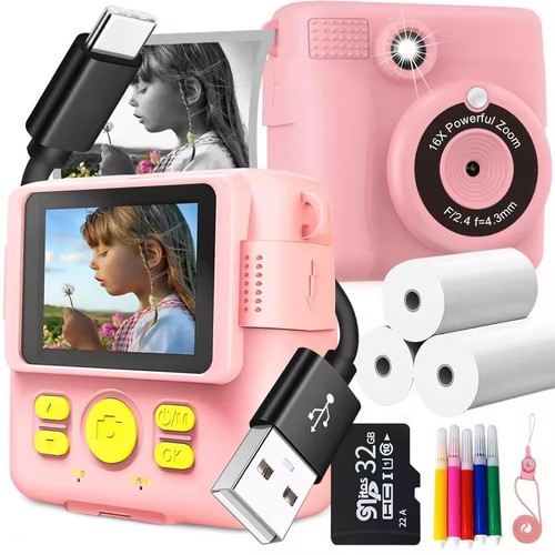 Kid instant print camera - kid, video