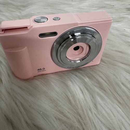 Pink compact digital camera - pink,